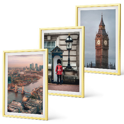 Triptykon billeder med ramme London Bridge Guardian Big Ben