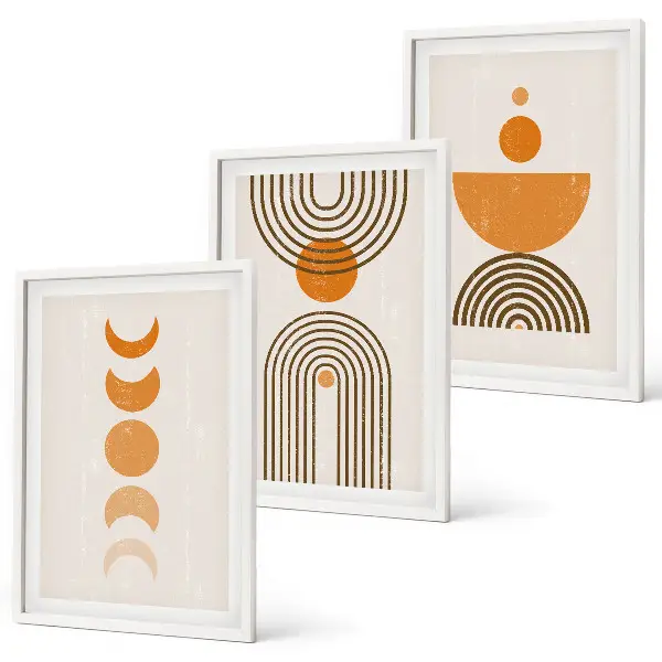 Triptyk med ramme boho minimalistisk dekoration