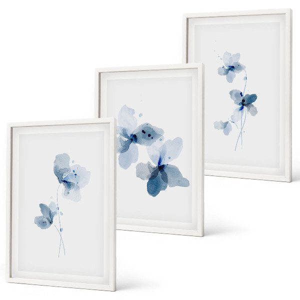 Billedvæg inspiration Blå blomster