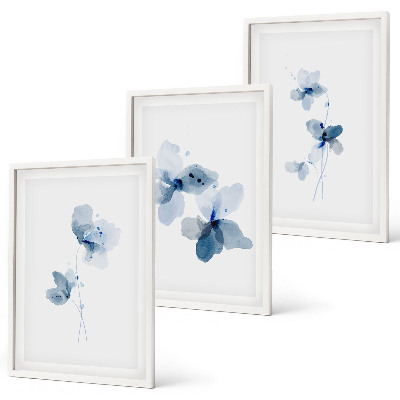 Billedvæg inspiration Blå blomster