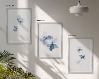 Billedvæg inspiration Blå blomster