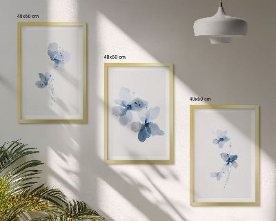 Billedvæg inspiration Blå blomster