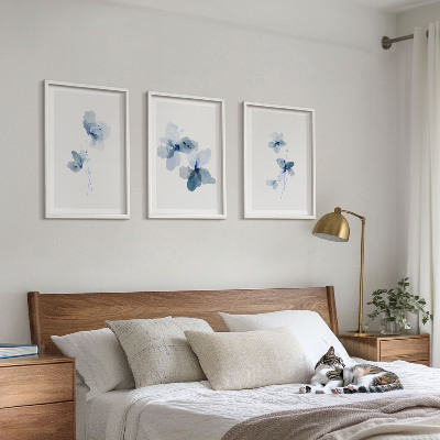 Billedvæg inspiration Blå blomster