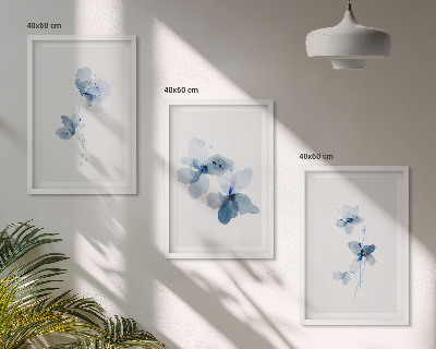 Billedvæg inspiration Blå blomster