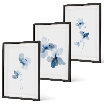 Billedvæg inspiration Blå blomster
