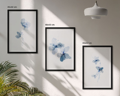 Billedvæg inspiration Blå blomster
