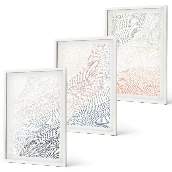 Abstrakt bølgetapet i pastel vægdekoration med inspiration til din boligindretning