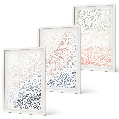 Billedvæg inspiration Abstrakte bølger pap pastel