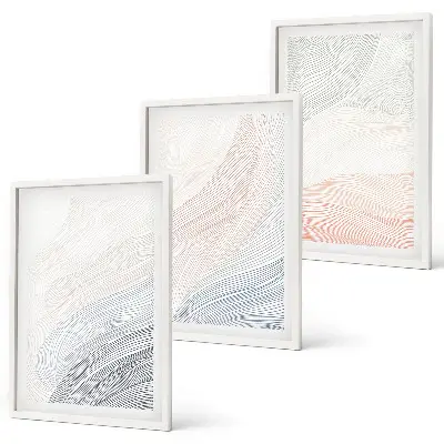 Abstrakt bølgetapet i pastel vægdekoration med inspiration til din boligindretning