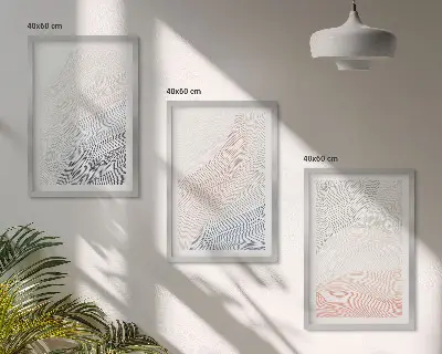 Abstrakt bølgetapet i pastel vægdekoration med inspiration til din boligindretning