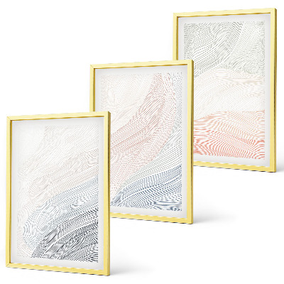Billedvæg inspiration Abstrakte bølger pap pastel