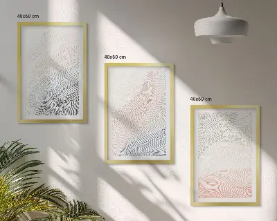Abstrakt bølgetapet i pastel vægdekoration med inspiration til din boligindretning