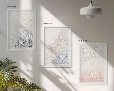 Abstrakt bølgetapet i pastel vægdekoration med inspiration til din boligindretning