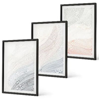 Abstrakt bølgetapet i pastel vægdekoration med inspiration til din boligindretning