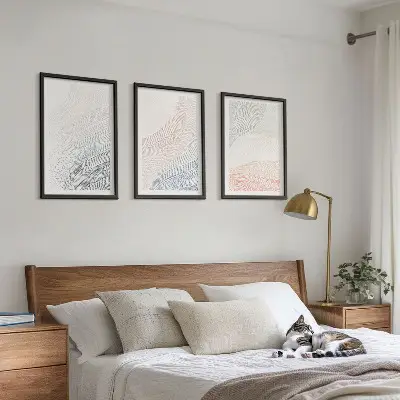 Abstrakt bølgetapet i pastel vægdekoration med inspiration til din boligindretning