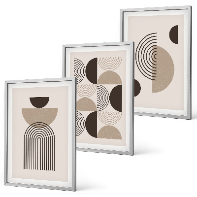 Triptykon billeder med ramme Abstrakte minimalismemønstre