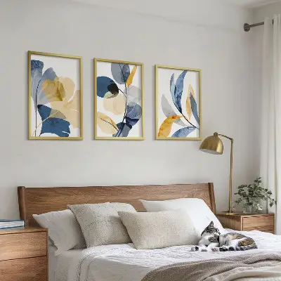 Akvarel plantemotiver inspiration til billedvæg