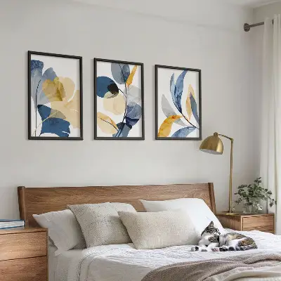 Akvarel plantemotiver inspiration til billedvæg