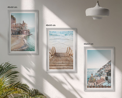 Billedvæg inspiration Sommerens pastelfarvede strandudsigter