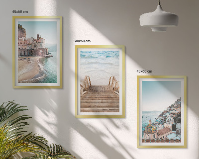 Billedvæg inspiration Sommerens pastelfarvede strandudsigter