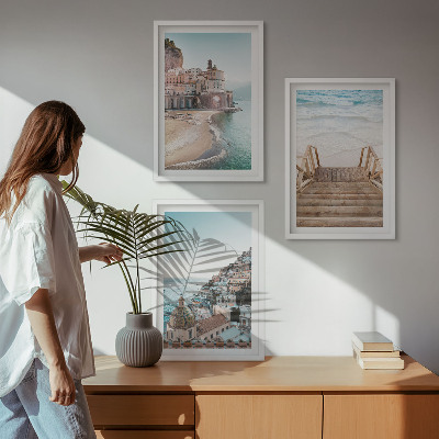 Billedvæg inspiration Sommerens pastelfarvede strandudsigter