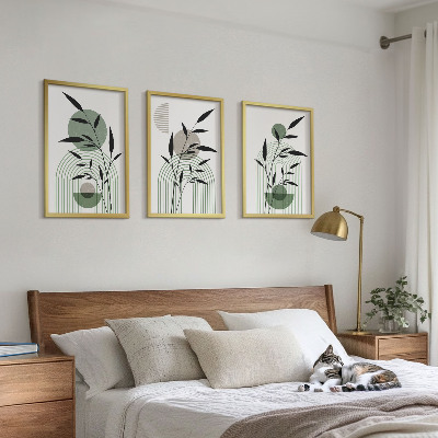 Billedsæt til soveværelset Boho plantekompositioner