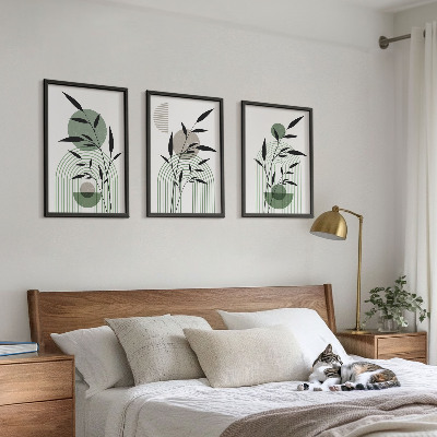 Billedsæt til soveværelset Boho plantekompositioner