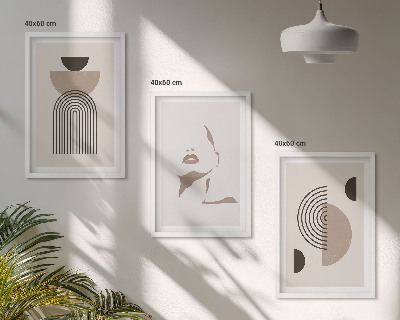 Billedvæg inspiration Abstrakte former og ansigt