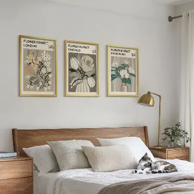 Blomstermesser i London, Chicago og Hong Kong inspiration til billedvæg