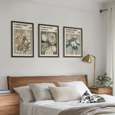 Blomstermesser i London, Chicago og Hong Kong inspiration til billedvæg