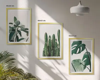Billedsæt til soveværelset med tropiske æstetiske planter