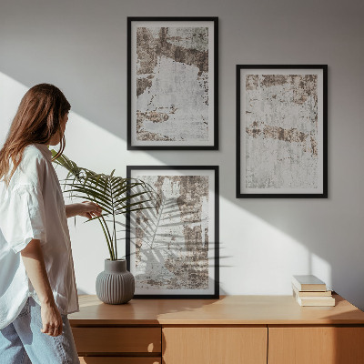 Billedvæg inspiration Abstrakte mønstre hvid brun