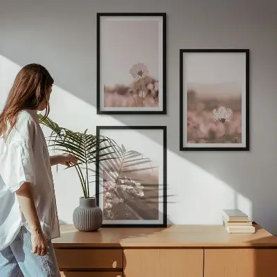 Sengesæt med motiv af vilde blomsterenge i sommerlandskab