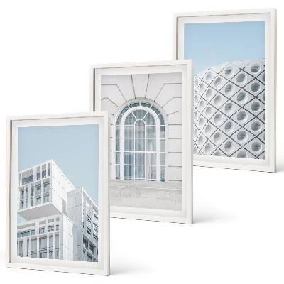 Triptykon billeder med ramme Moderne arkitekturgeometri