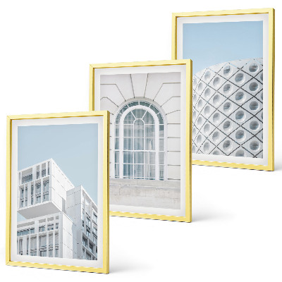Triptykon billeder med ramme Moderne arkitekturgeometri