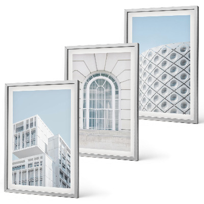 Triptykon billeder med ramme Moderne arkitekturgeometri