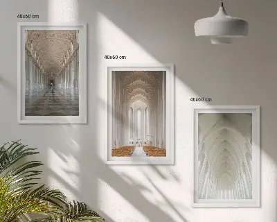 Billedvæg med interiør af historiske bygninger inspiration til din billedvæg