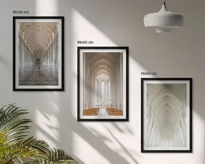 Billedvæg med interiør af historiske bygninger inspiration til din billedvæg
