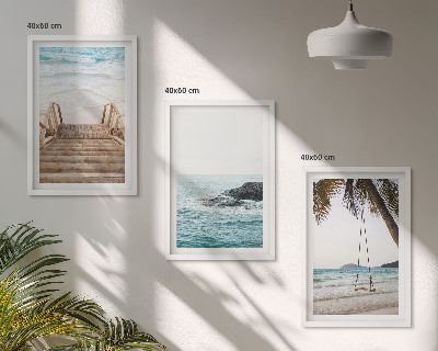 Billedvæg inspiration Trapper strand hav gynge