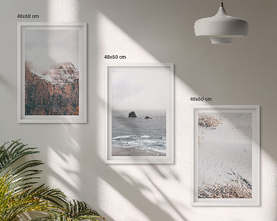 Billedsæt til soveværelset Bjerge, skyer, hav, sand, natur