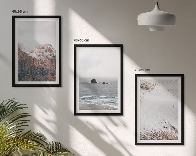 Billedsæt til soveværelset Bjerge, skyer, hav, sand, natur