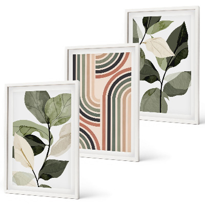 Billedvæg inspiration Geometriske plantemotiver