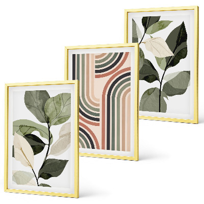 Billedvæg inspiration Geometriske plantemotiver