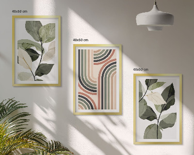 Billedvæg inspiration Geometriske plantemotiver