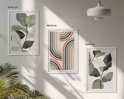 Billedvæg inspiration Geometriske plantemotiver