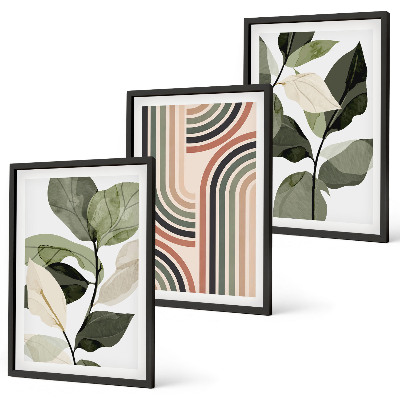 Billedvæg inspiration Geometriske plantemotiver