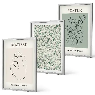Sengesæt til soveværelset med minimalistisk mønster af linjer og planter
