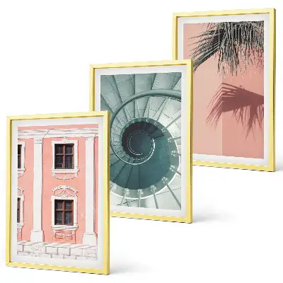 Billedvæg med pastel spiralarkitektur inspiration til din billedvæg