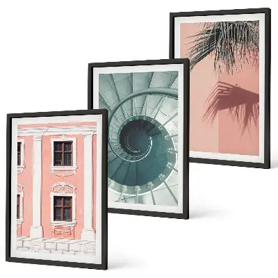 Billedvæg med pastel spiralarkitektur inspiration til din billedvæg