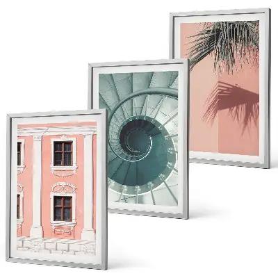 Billedvæg med pastel spiralarkitektur inspiration til din billedvæg